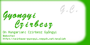 gyongyi czirbesz business card