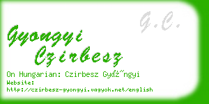 gyongyi czirbesz business card